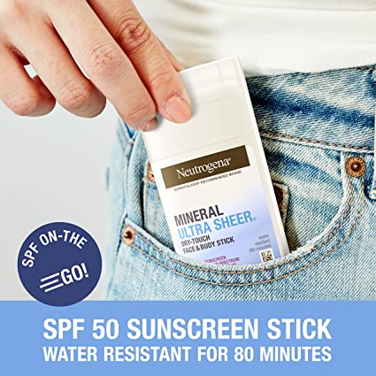 Neutrogena Mineral Ultra Sheer Dry Touch Face and Body Stick 50 Sunscreen SPF 42 g