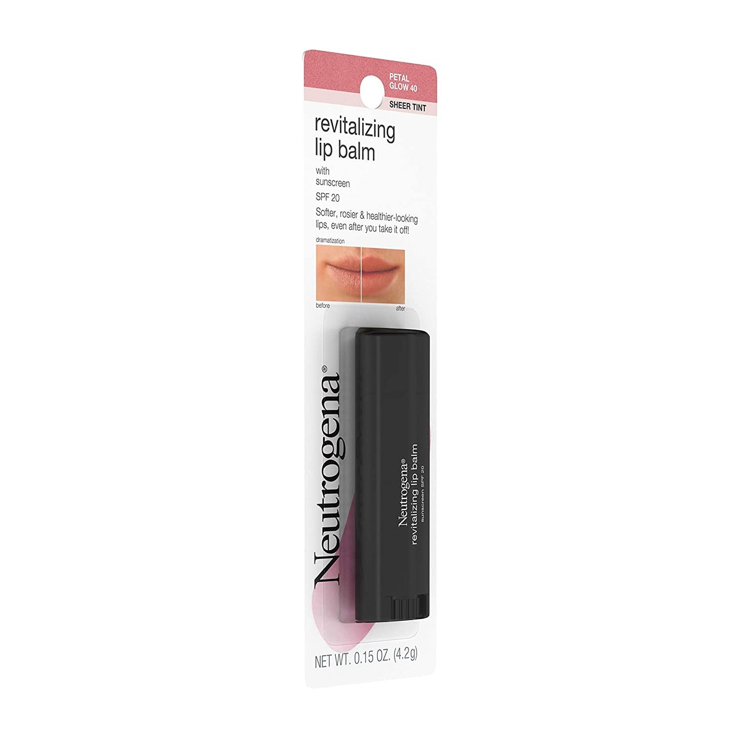 Neutrogena Revitalizing and Moisturizing Tinted Lip Balm, 4.2 g SPF20 Shade: Petal Glow 40