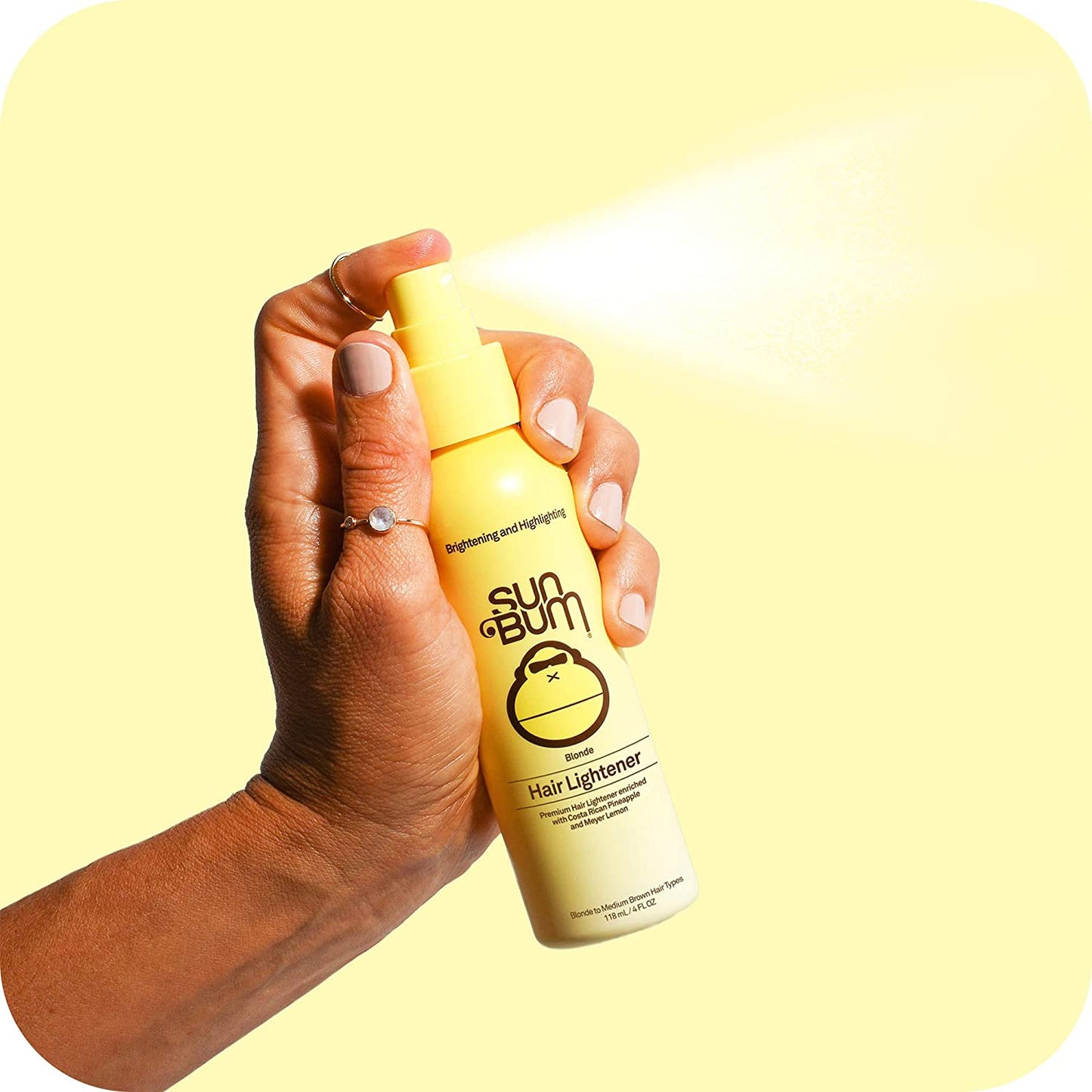 Sun Bum Blonde Formula Hair Lightener Enriched with Costa Rican Pineapple & Meyer Lemon, 4 fl.oz / 118ml