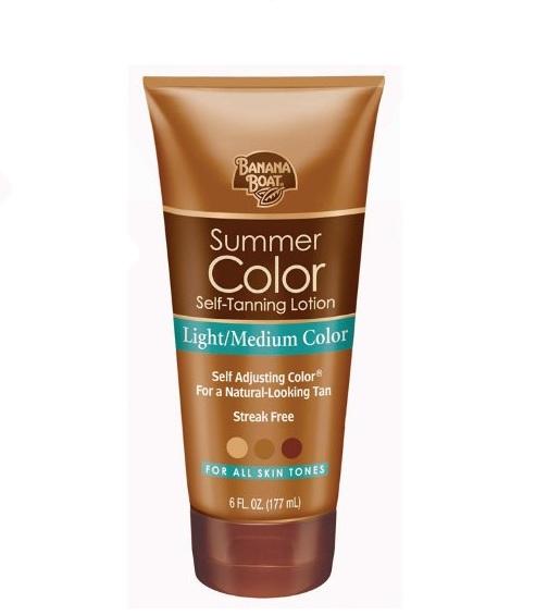 Banana Boat Summer Color Self-Tanning Lotion Light/Medium Color for all Skin Tones 6 fl.oz