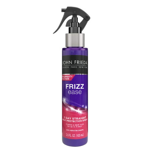 John Frieda Frizz Ease 3 Day Straight Heat Protection Spray with Keratin Drops, 3.5 fl.oz / 103ml (PACKAGING MAY VARY)