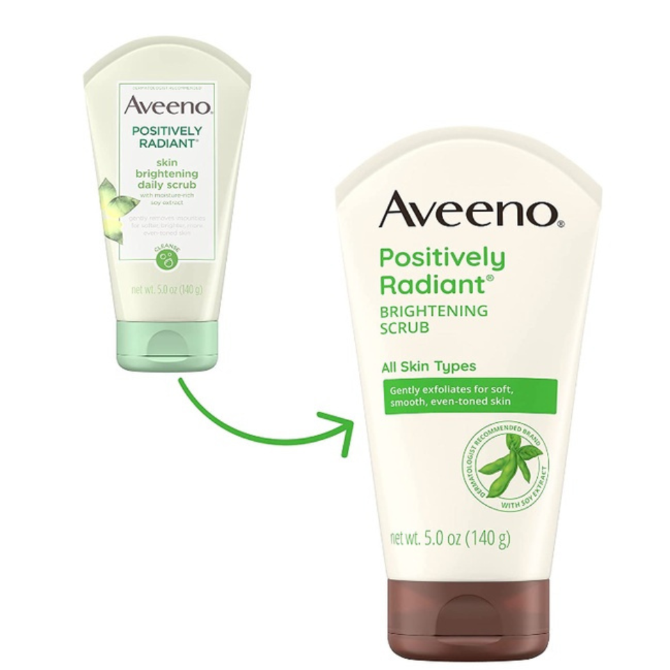 Aveeno Positively Radiant Skin Brightening Daily Scrub, 140g
