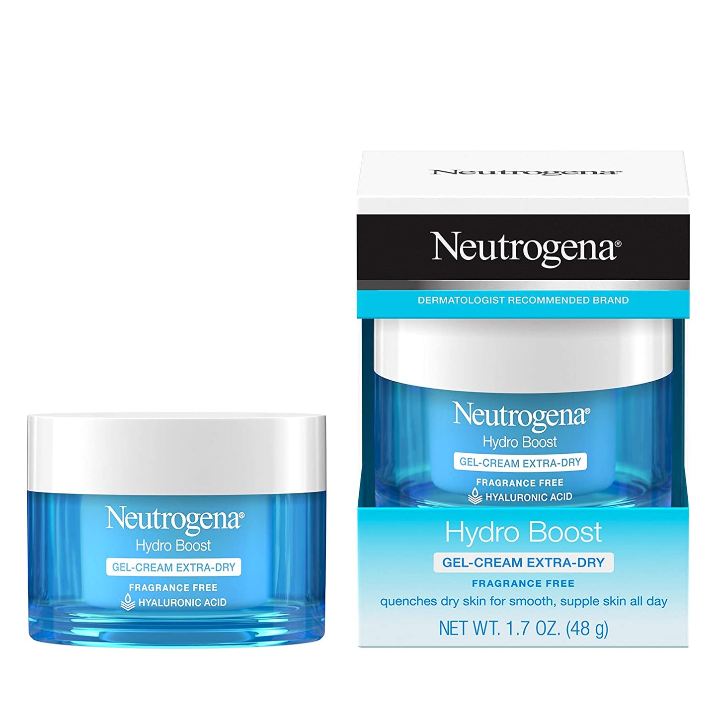 Neutrogena Hydro Boost Hyaluronic Acid Hydrating Gel-Cream Face Moisturizer, 1.7 oz. / 48g NO BOX