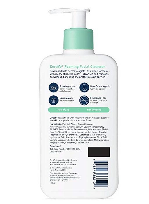 CeraVe Foaming Facial Cleanser for Normal to Oily Skin 12 fl.oz