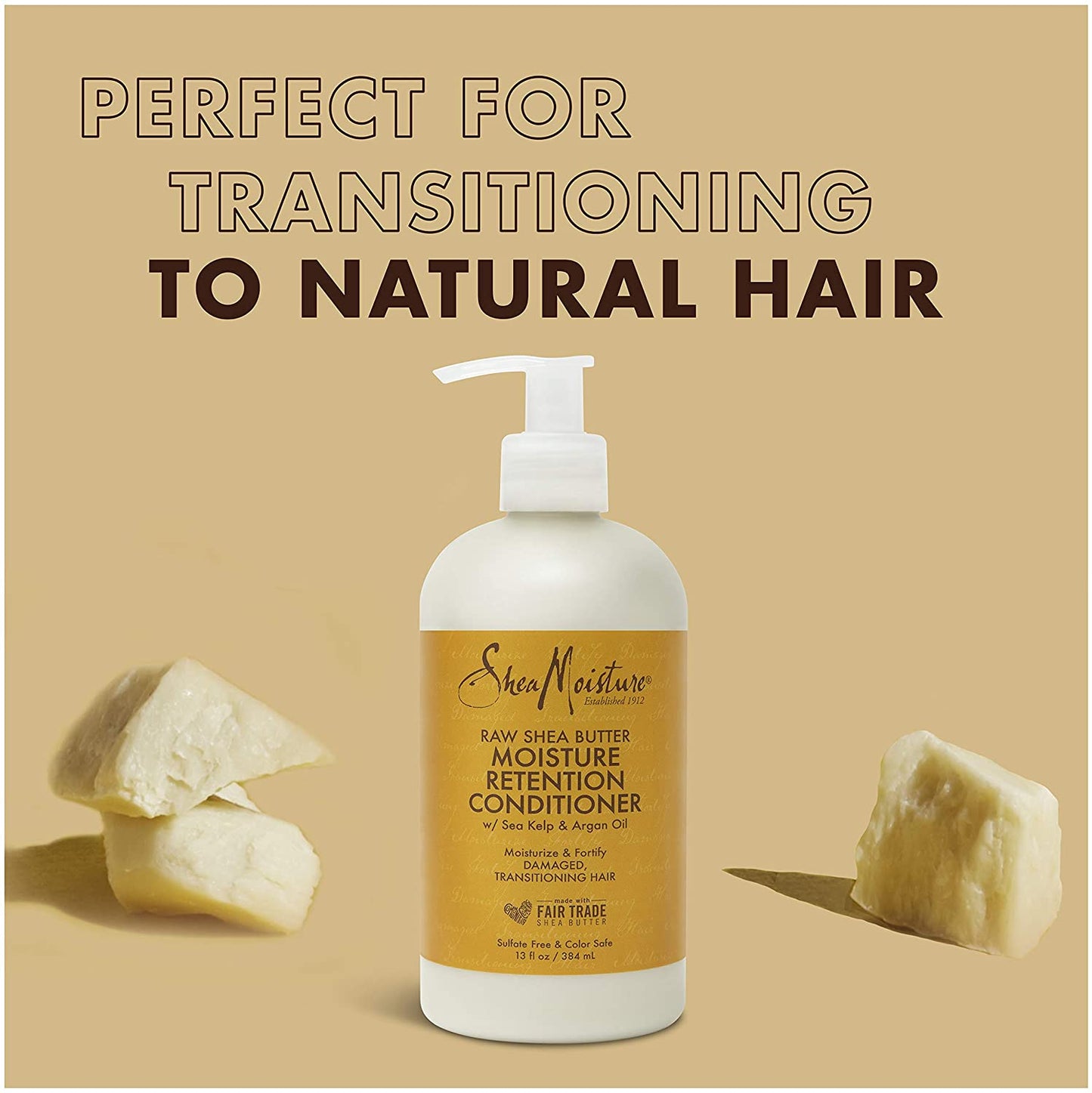 Shea Moisture Raw Shea Butter Moisture Retention Conditioner w/ Sea Kelp & Argan oil 13 fl. oz 384 ml