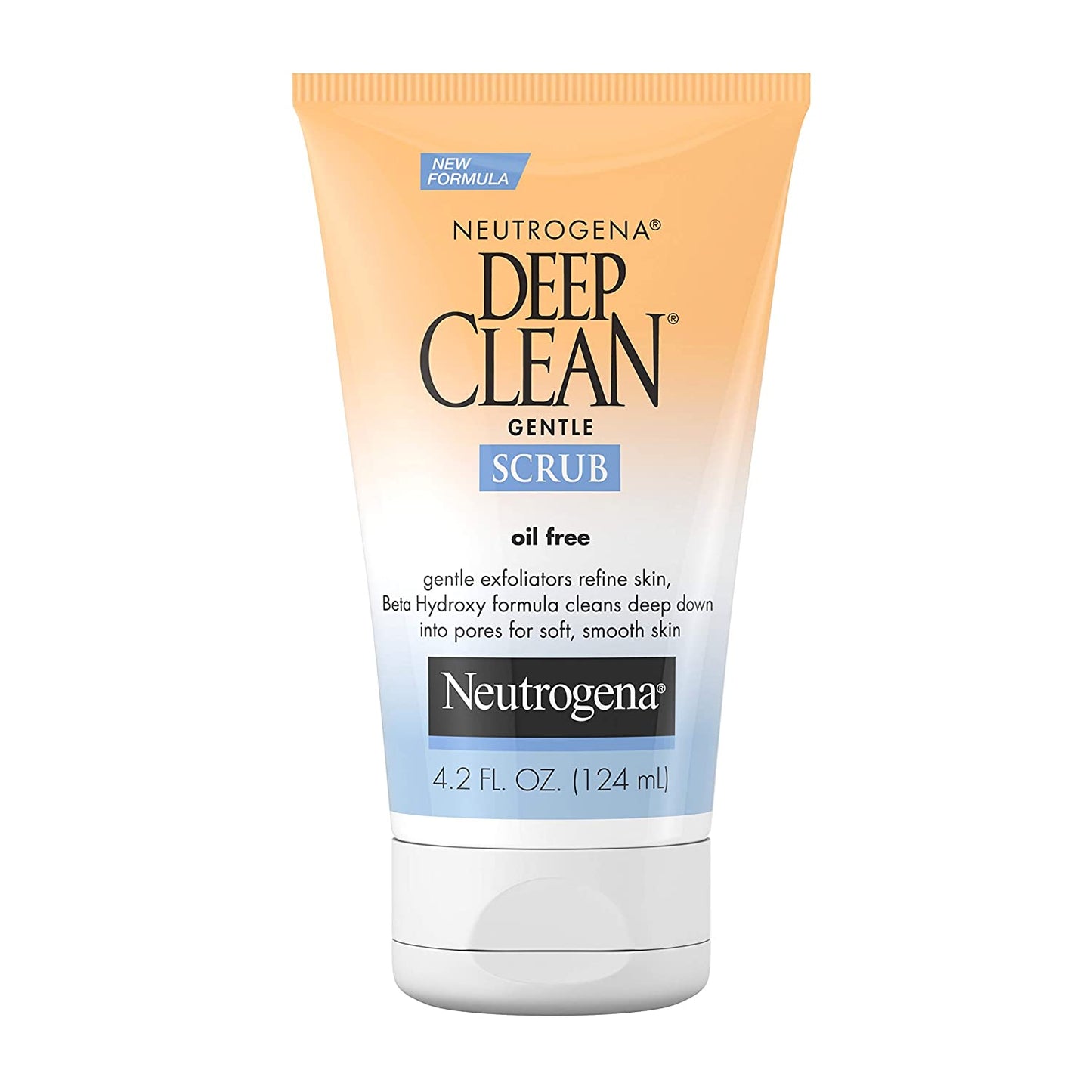 Neutrogena Deep Clean Gentle Daily Facial Scrub, Oil-Free Cleanser, 4.2 fl,oz / 124ml