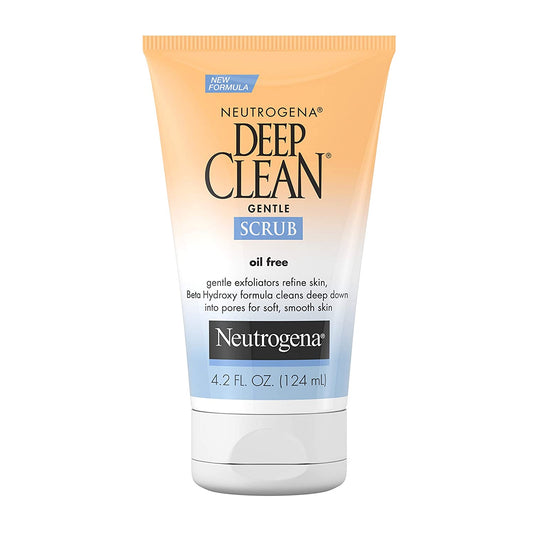 Neutrogena Deep Clean Gentle Daily Facial Scrub, Oil-Free Cleanser, 4.2 fl,oz / 124ml