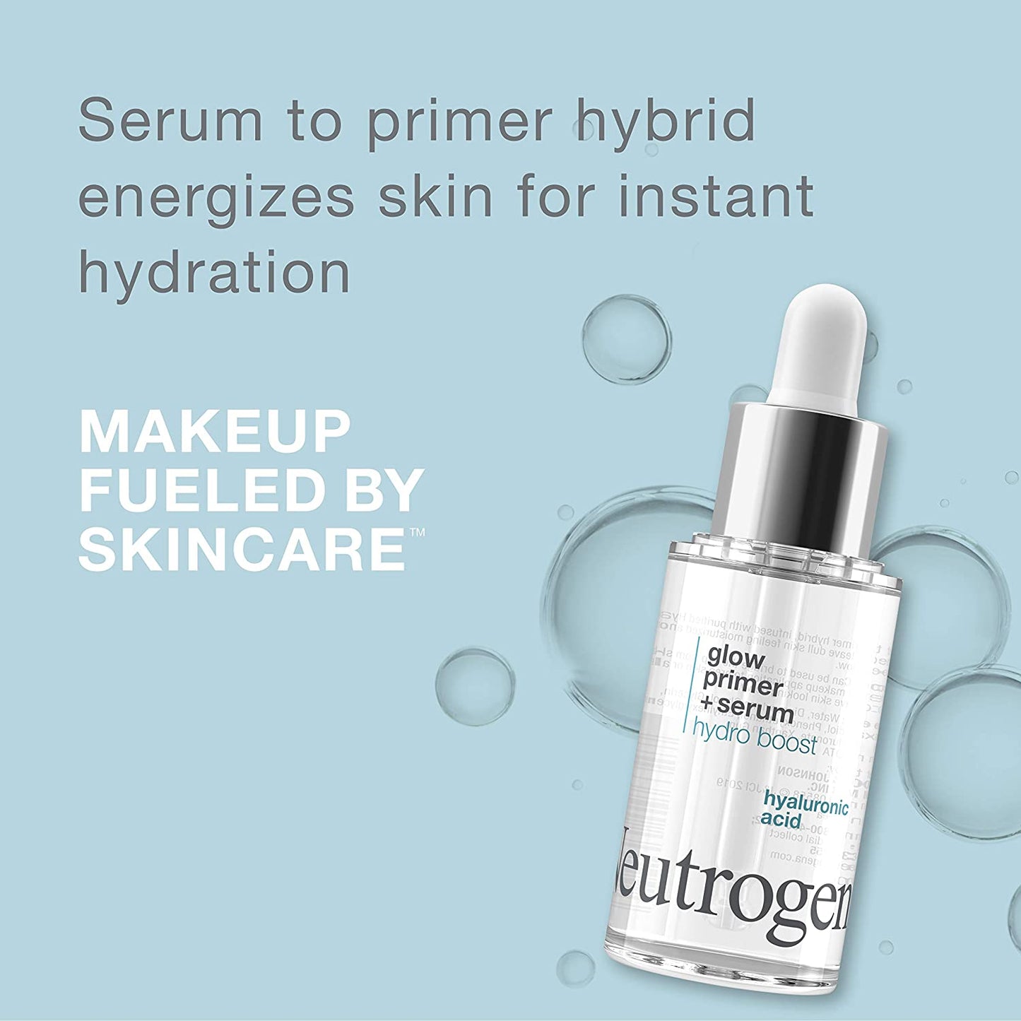 Neutrogena Glow Primer + Serum Hydro Boost Infused with Hyaluronic Acid, 1.0 fl.oz / 30ml