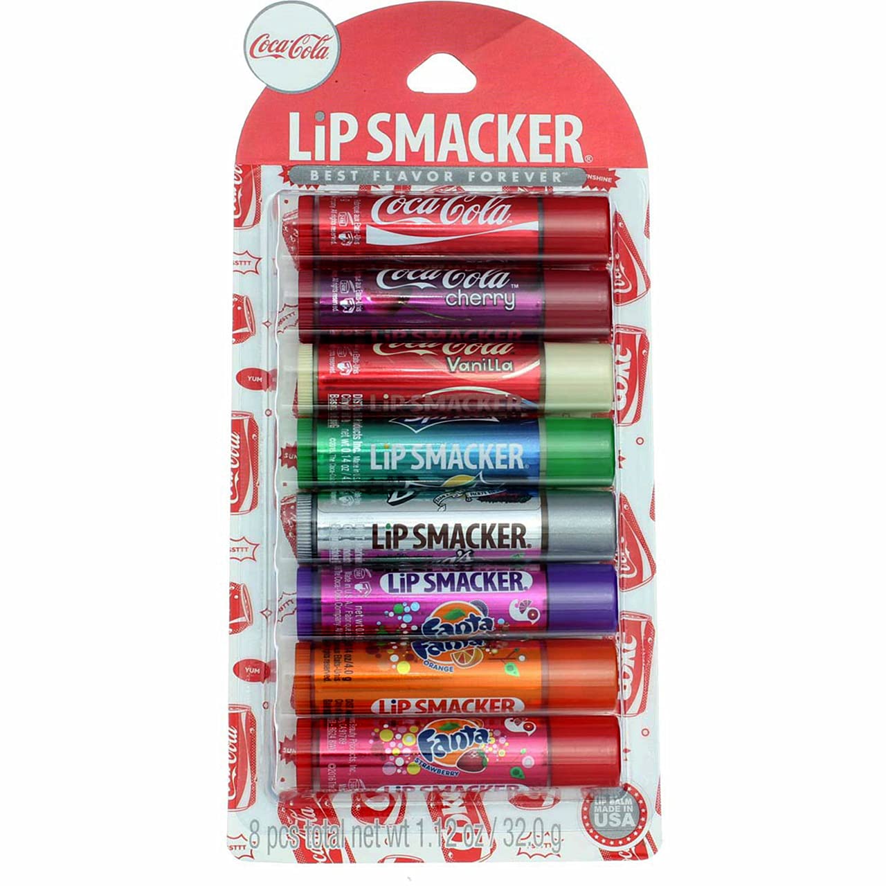 Lip Smacker Coca-Cola Party Variety Pack Lip Balm, 8 Pieces