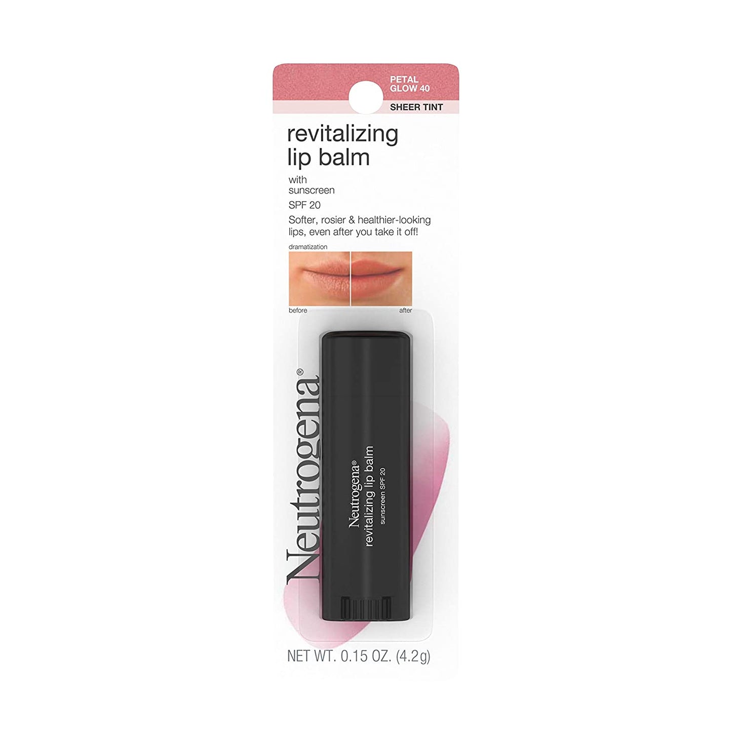 Neutrogena Revitalizing and Moisturizing Tinted Lip Balm, 4.2 g SPF20 Shade: Petal Glow 40