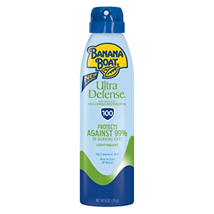 Banana Boat Ultra Defense Clear Sunscreen Spray SPF100 6 Oz (170 g)