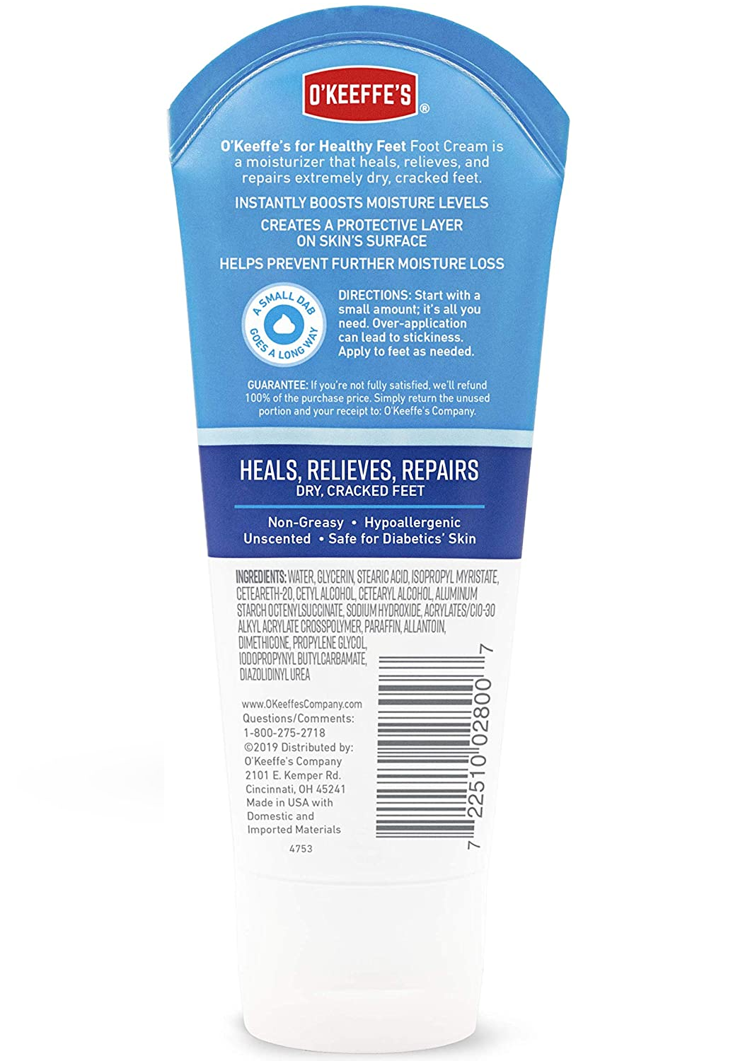 O'Keeffe's for Healthy Feet Foot Cream 3 oz PACKAGING MAY VARY