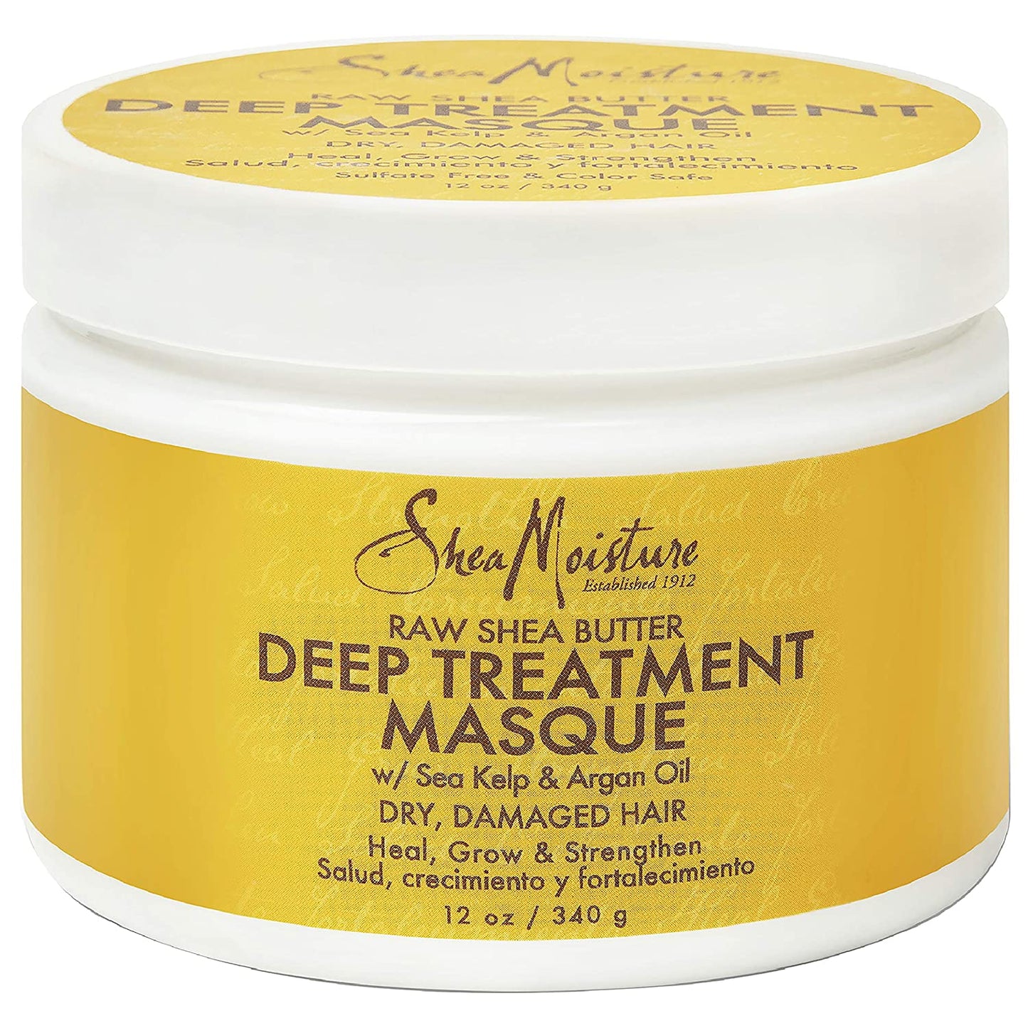 Shea Moisture Deep Treatment Masque for Dry, Damaged or Transitioning Hair Raw Shea Butter with Sea Kelp and Argan Oil 12 oz 340 g