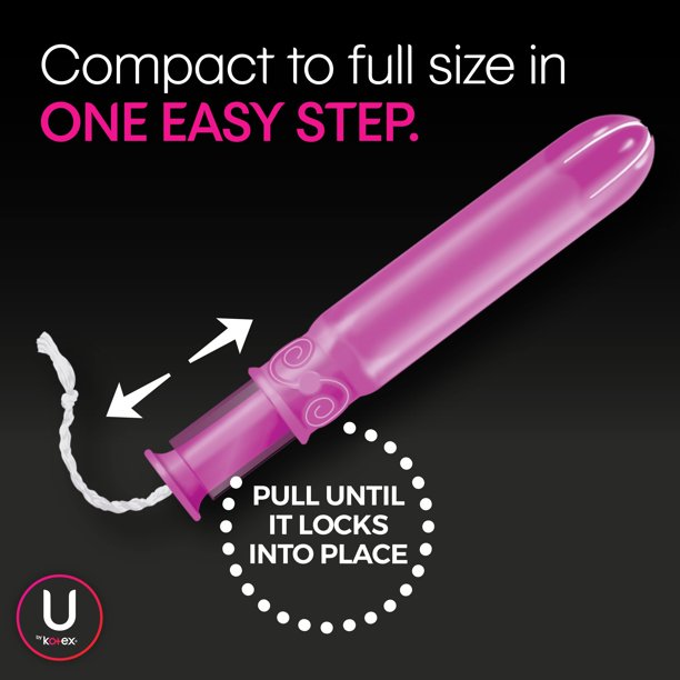 U by Kotex Click with Avec Comfortflex Compact Tampons - 45 Unscented Tampons