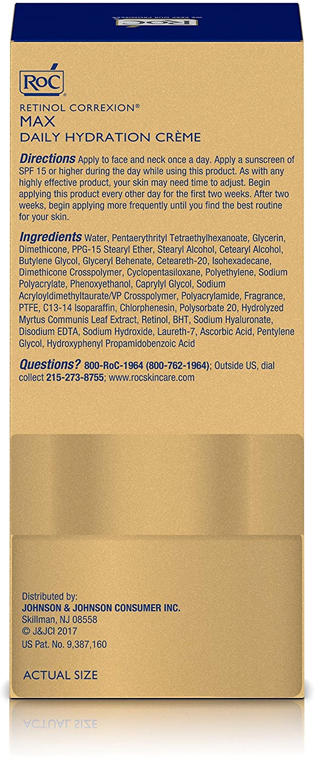 RoC Retinol Correxion Max Daily Hydration Anti-Aging Cream, 1.7 oz. / 48g (PACKAGING MAY VARY)