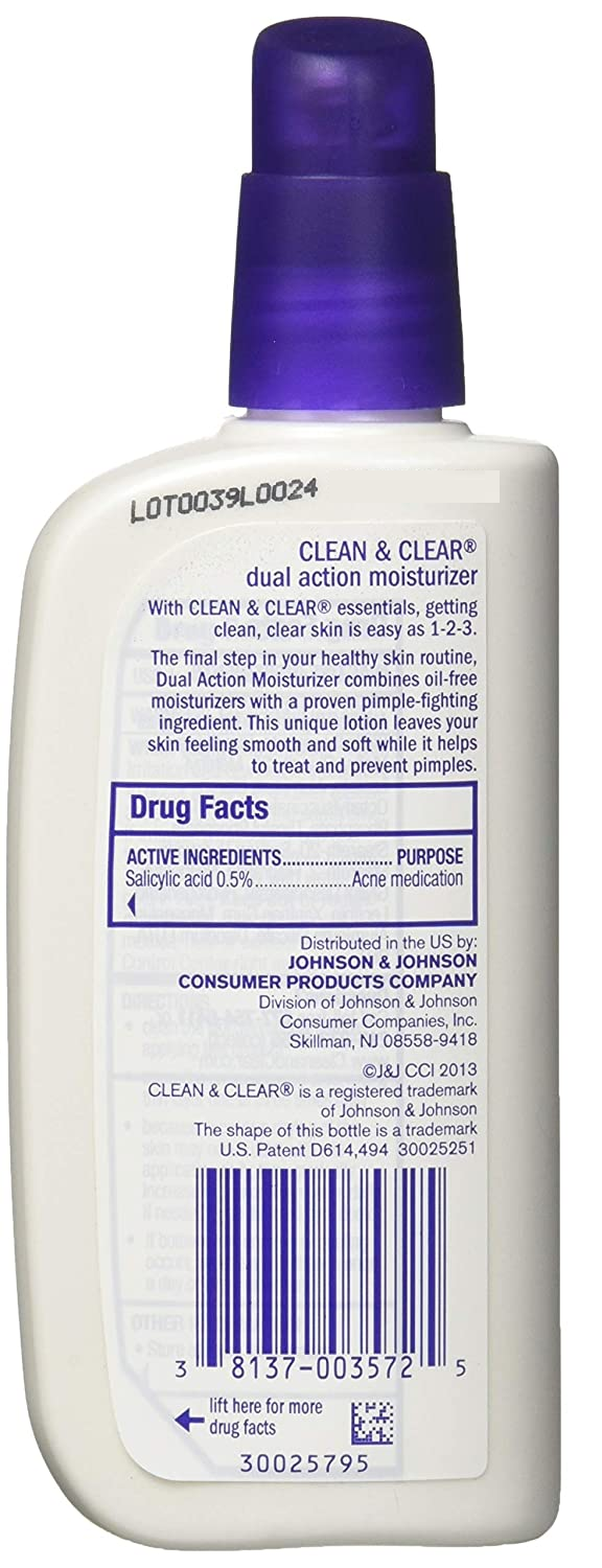 Clean & Clear Dual Action Moisturizer Oil-free 4 fl oz
