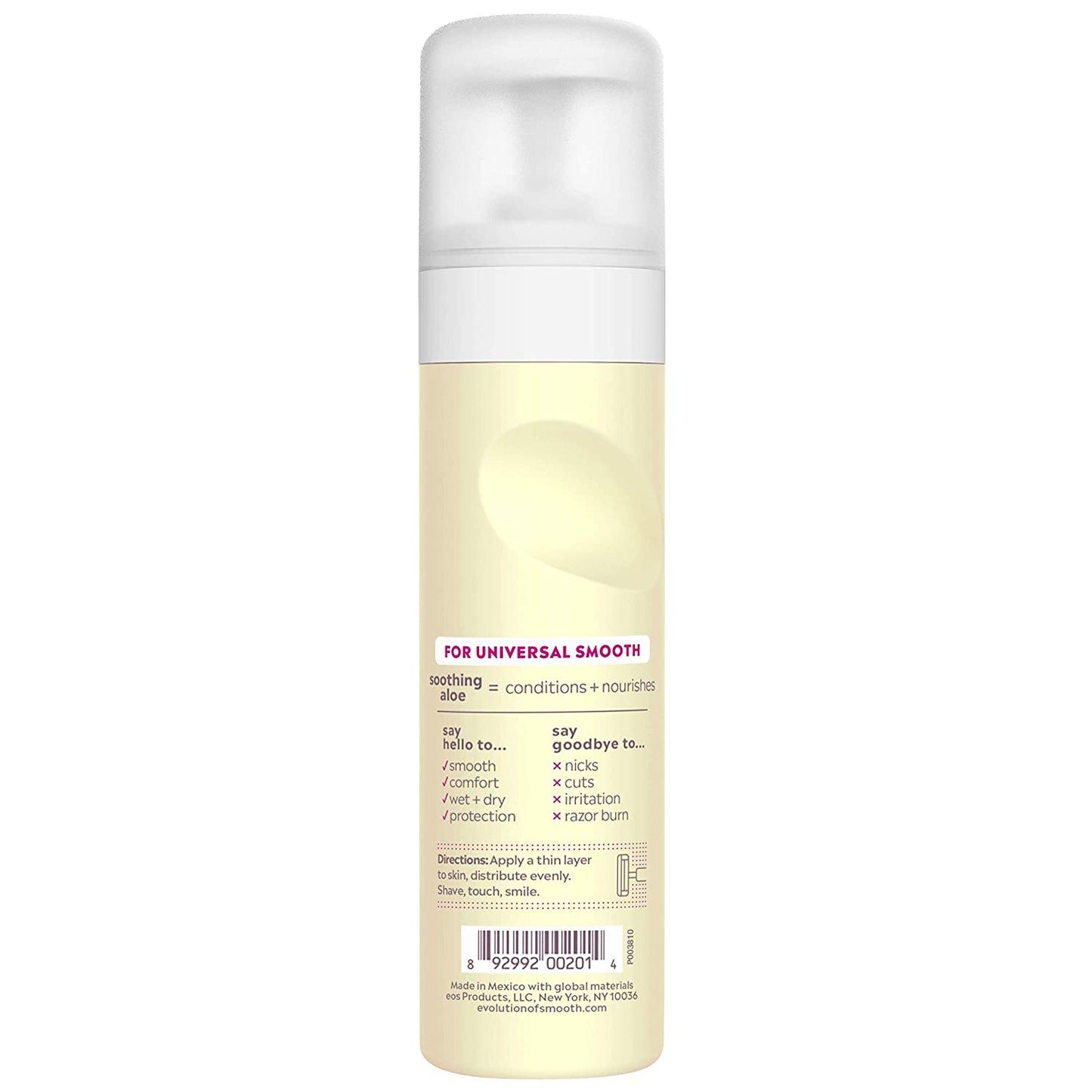 Eos Shea Better Shaving Cream for Women Vanilla Bliss, Shave Cream 207 ml / 7 fl oz