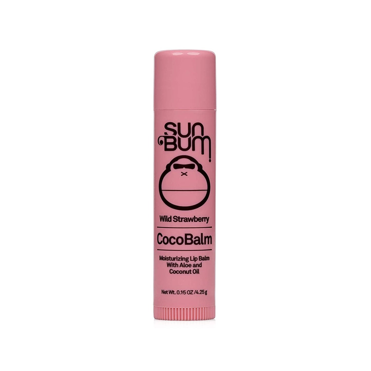 Sun Bum Wild Strawberry Cocobalm Moisturizing Lip Balm with Aloe & Coconut Oil, 0.15 oz. / 4.25g