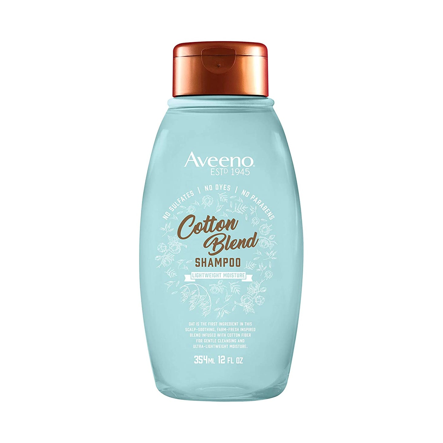 Aveeno Cotton Blend Sulfate-Free Shampoo Lightweight Moisture, 12 fl.oz / 354ml