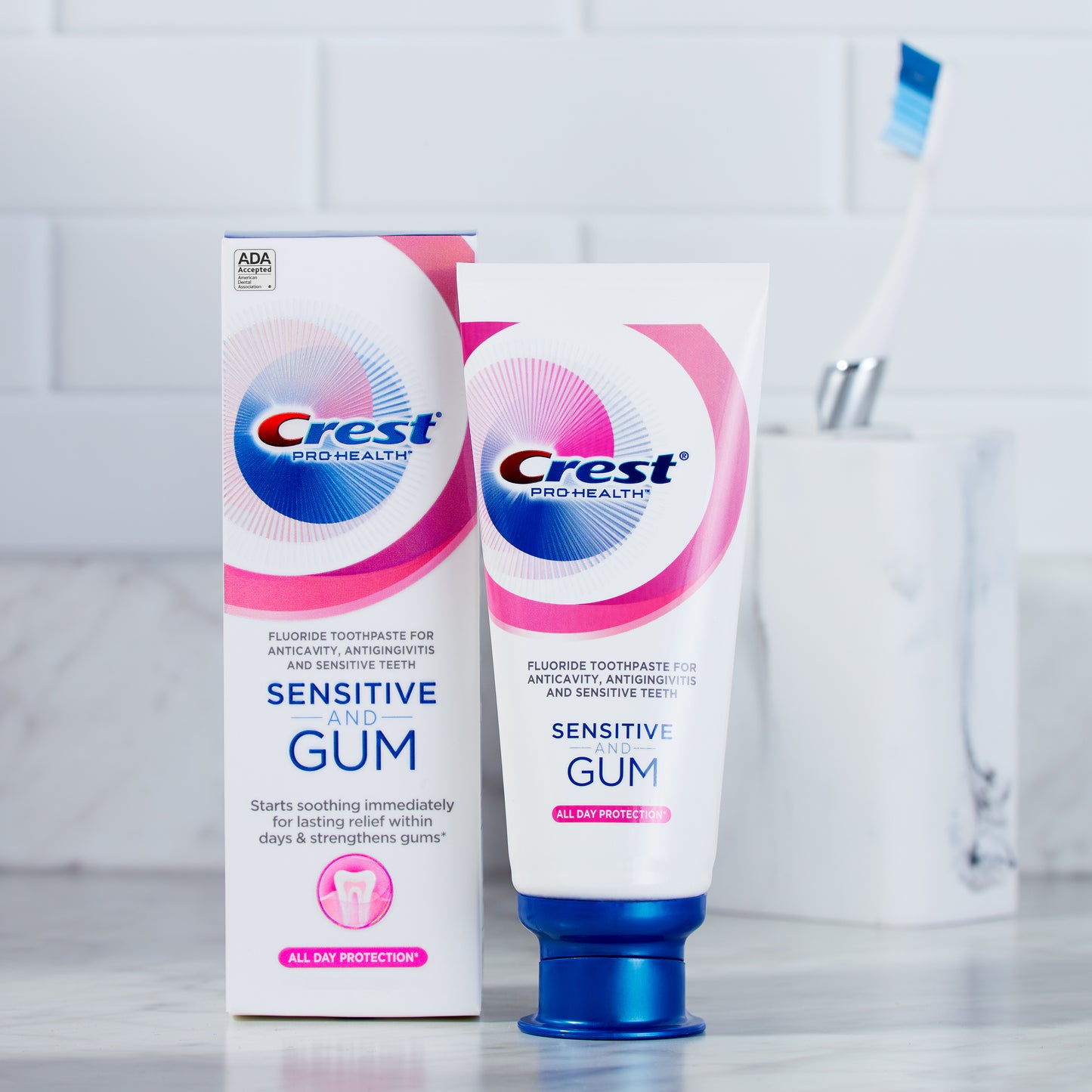 Crest Pro Health Sensitive and Gum Fluoride for Anti Cavity Toothpaste All Day Protection 116 g