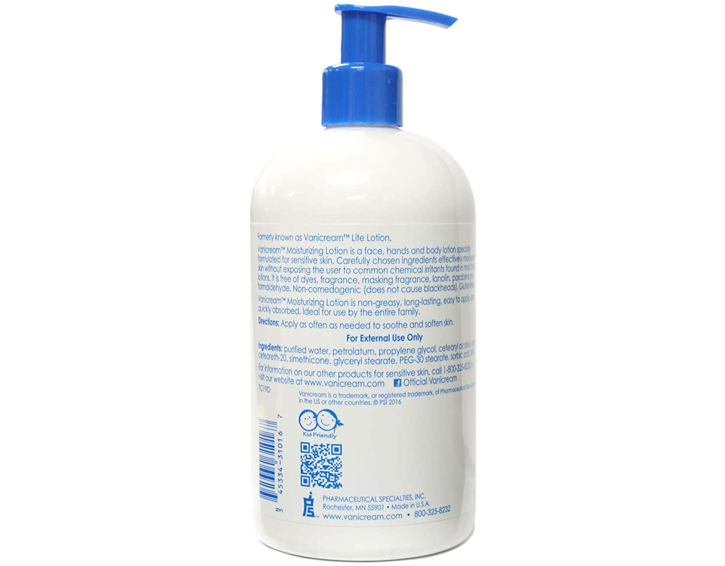 Vanicream Moisturizing Lotion for Sensitive Skin 16 fl oz / 453g