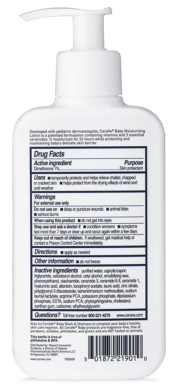CeraVe Baby Moisturizing Lotion with 3 Essential Ceramides & Vitamin E, 8 fl.oz / 237ml