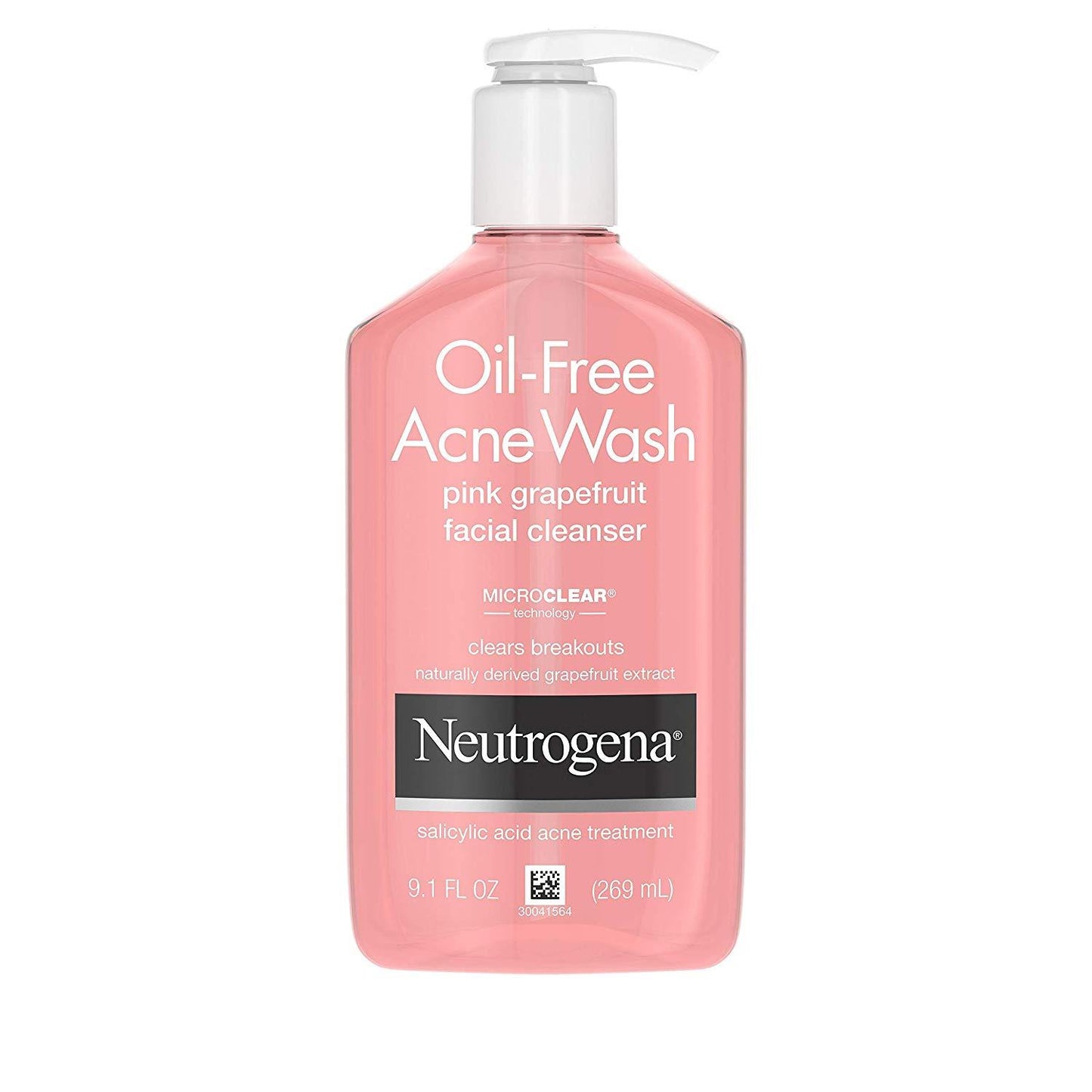 Neutrogena Oil-free Salicylic Acid Pink Grapefruit Pore Cleansing Acne Wash and Facial Cleanser 9.1 oz (269 ml)