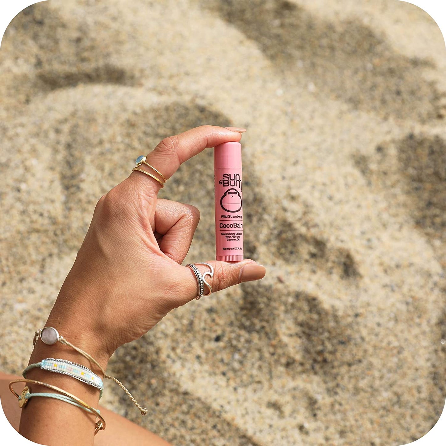 Sun Bum Wild Strawberry Cocobalm Moisturizing Lip Balm with Aloe & Coconut Oil, 0.15 oz. / 4.25g
