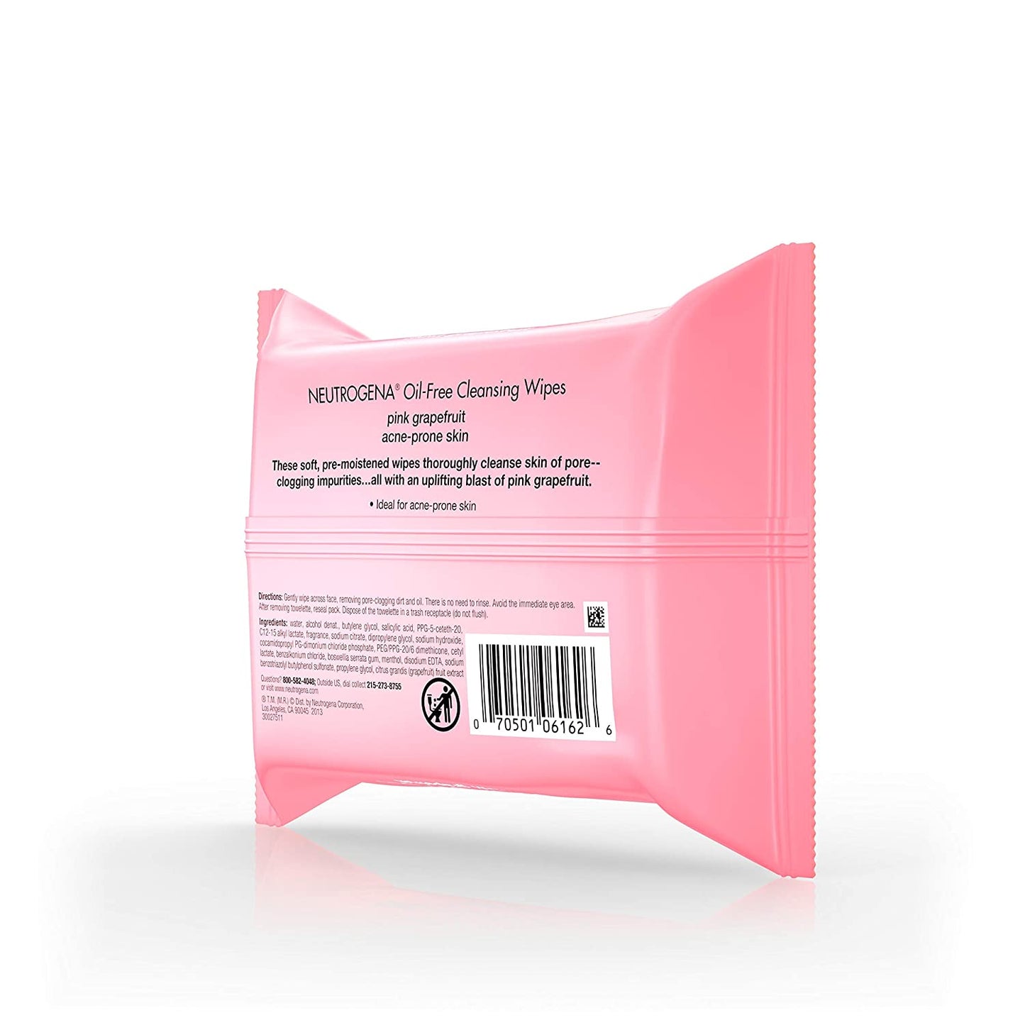 Neutrogena Oil-Free Cleansing Wipes Pink Grapefruit, 25 Count