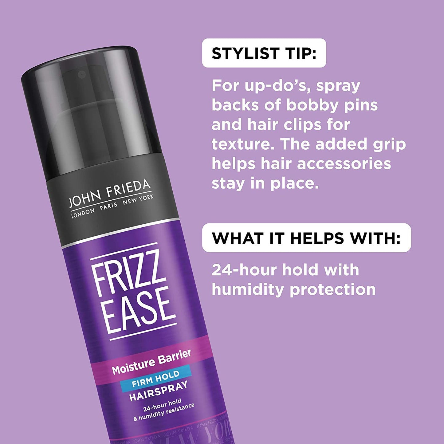 John Frieda Frizz Ease Moisture Barrier Firm Hold Hairspray, 12 oz. / 340g