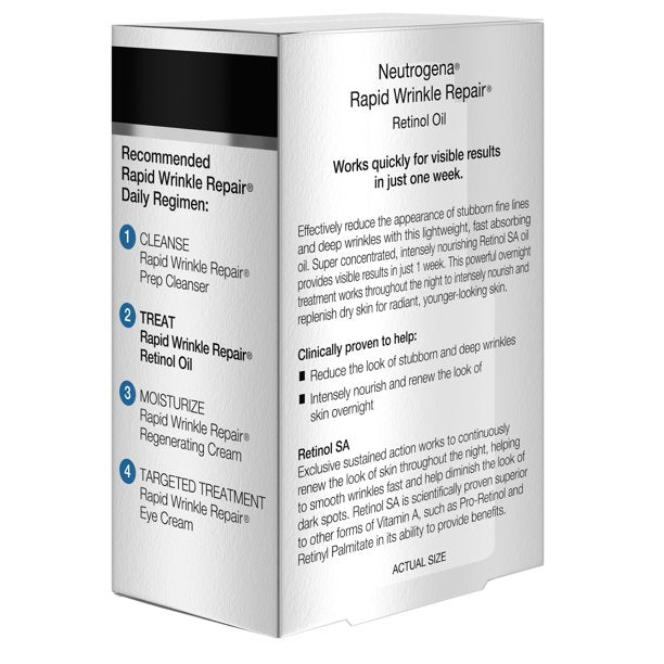 Neutrogena Rapid Wrinkle Repair Retinol Oil Nourishes & Reduces Deep Wrinkles 1fl.oz. 30mL