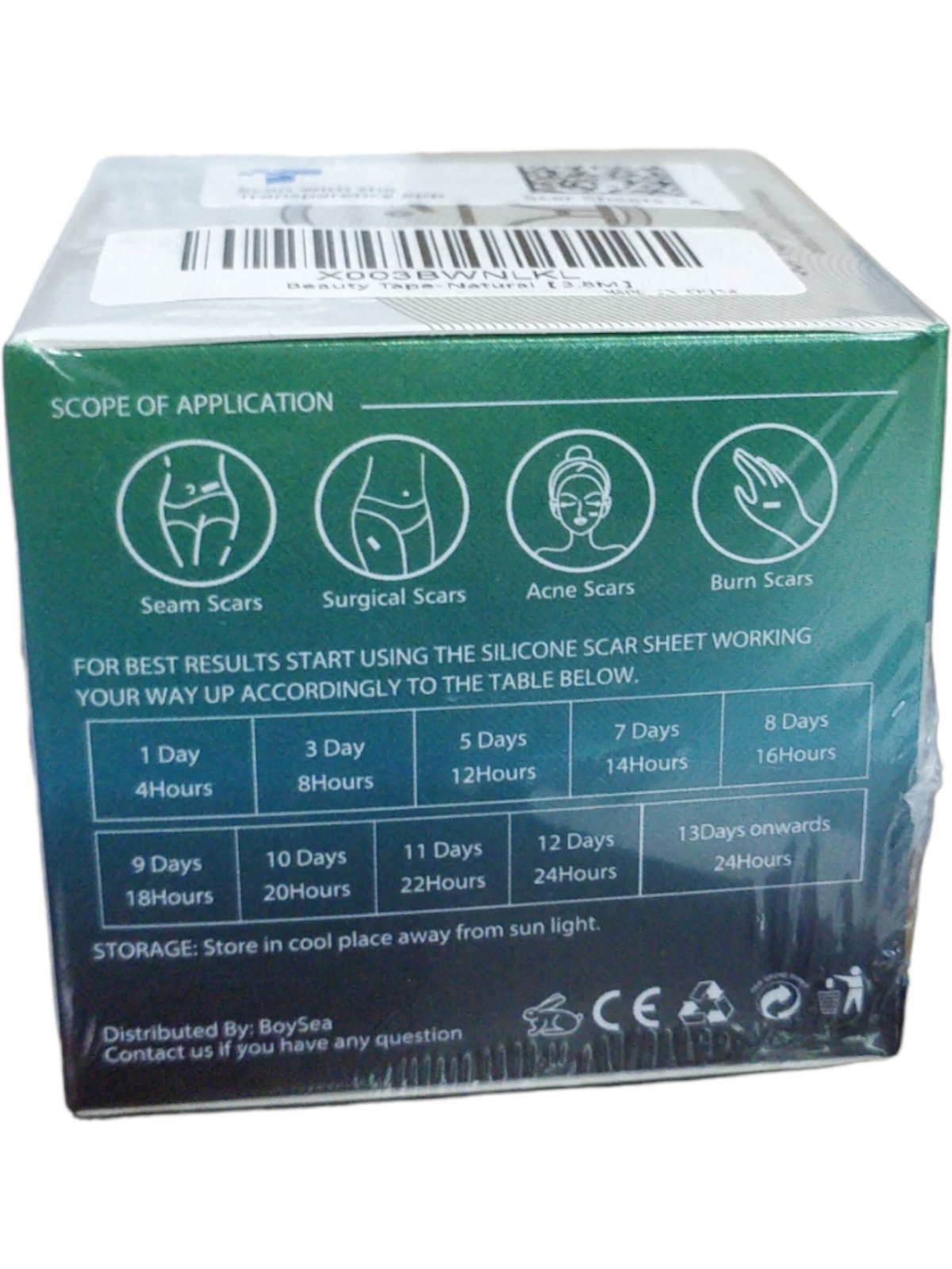 BoySea Silicone Scar Sheets Roll Size 1.6" x 150" / 4cmX3.8cm