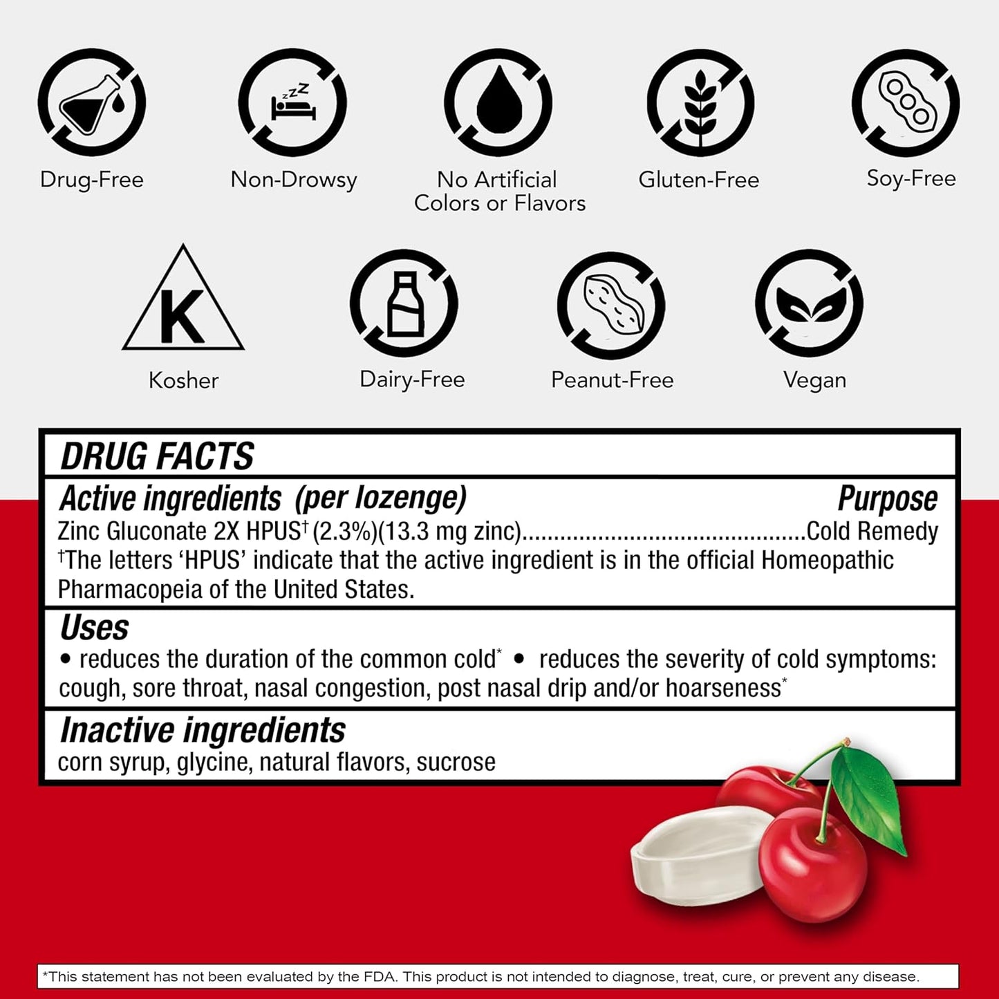 Cold-Eeze Shortens Your Cold Natural Cherry Flavor 25 Lozenges