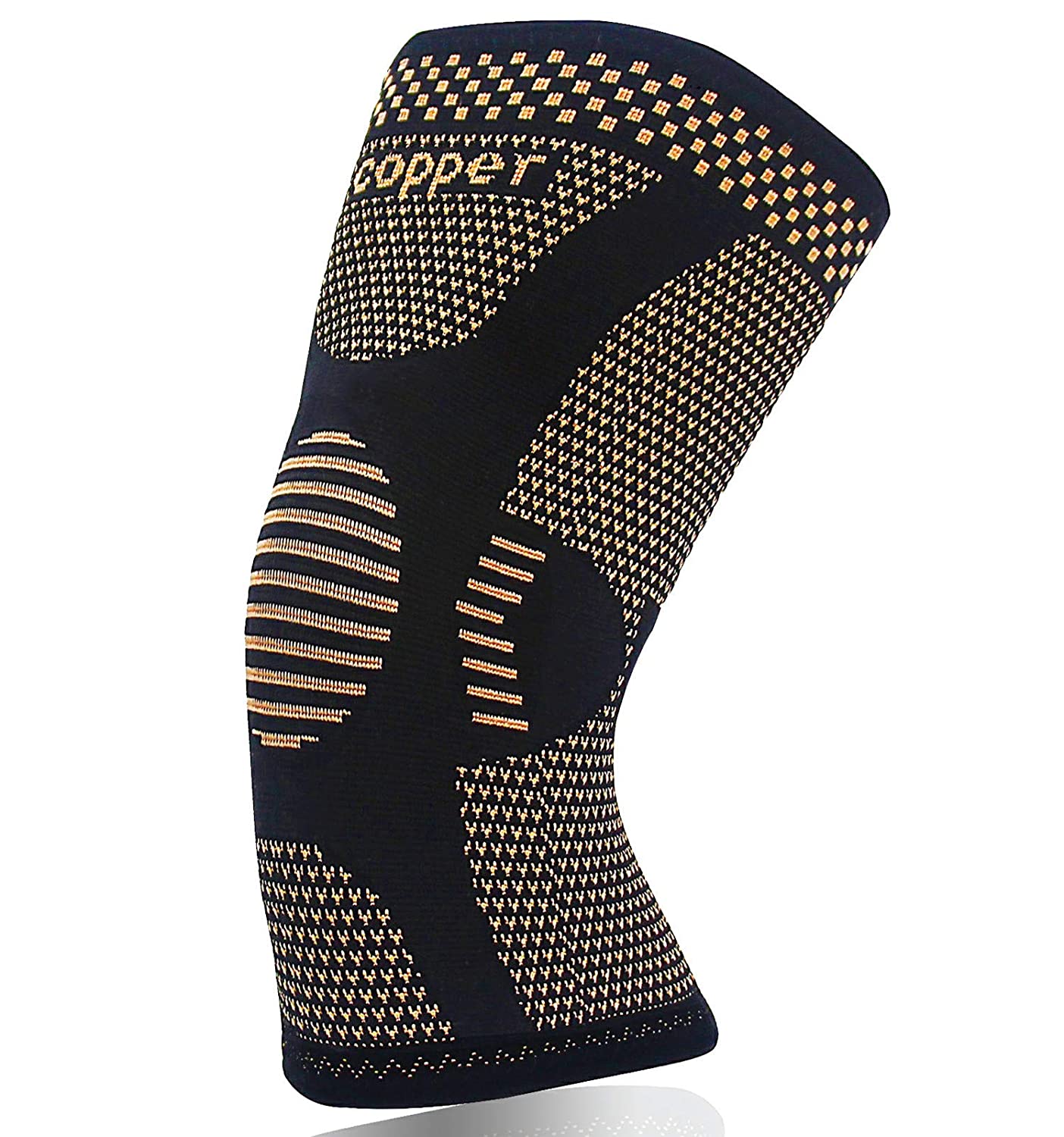Jiufentian Copper Knee Brace with Side Stabilizers Single Tan Extra-Large