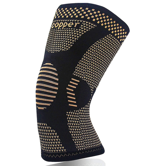Jiufentian Copper Knee Brace with Side Stabilizers Single Tan Extra-Large