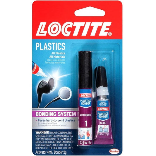 Loctite Super Glue Plastics Bonding System, 2g Plastics Bonder & 4g Activator
