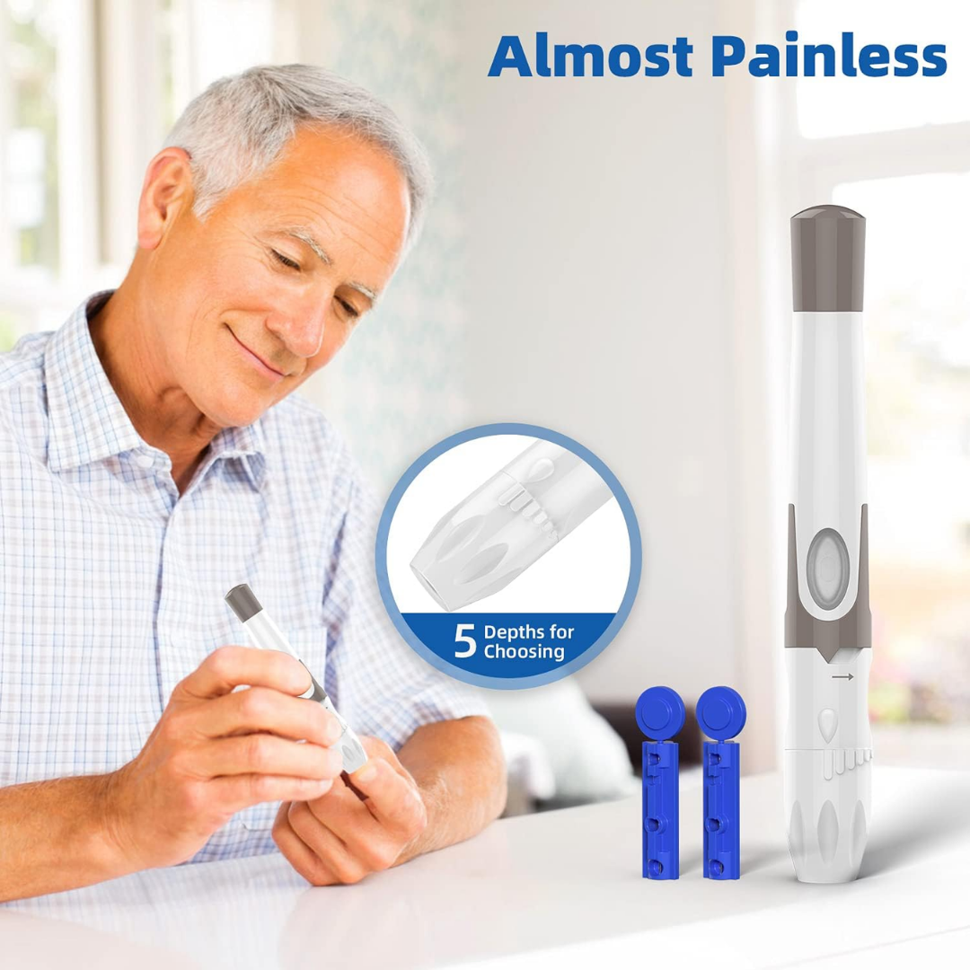 Metene Blood Glucose Monitoring System (Blood Glucose Monitor, 50pcs Lancets, Lancing Device Kit)