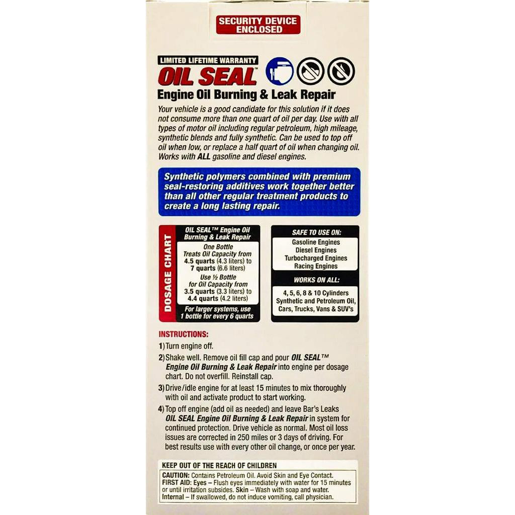 Bar's Leaks OS-1 Seal Engine Oil Burning/Leak Repair - 16.9 oz.