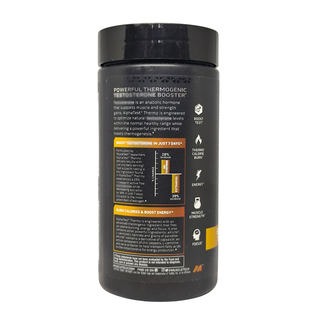 MuscleTech Alpha Test Thermo T-Hormone Booster, 90 Capsules
