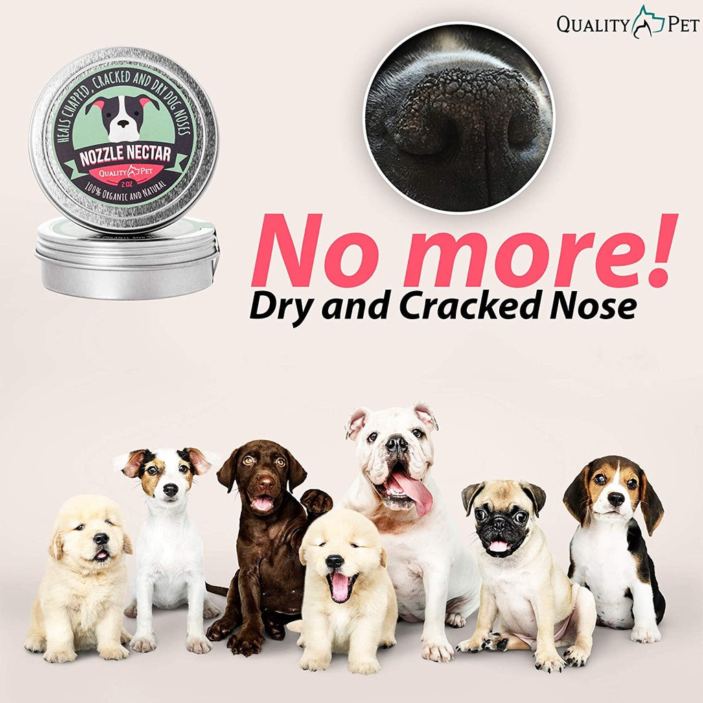 Quality Pet Nozzle Nectar 100% Organic and Natural Dog Nose Balm, 2 oz.