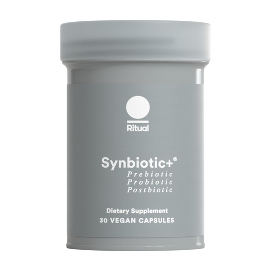 Ritual Synbiotic + Prebiotic Probiotic Posibiotic Dietary Supplement, 30 Vegan Capsules