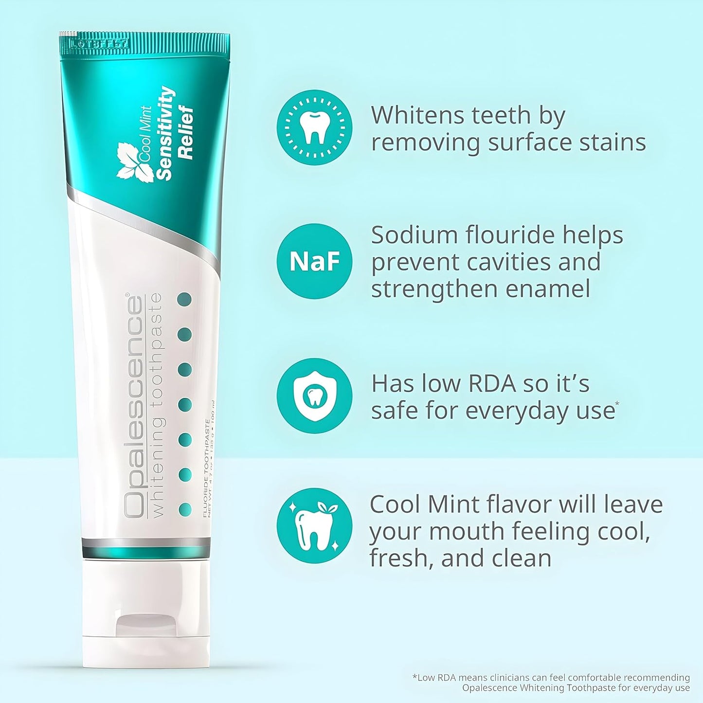 Opalescence Whitening Toothpaste Cool Mint Sensitivity Relief 4.7oz / 133g / 100ml