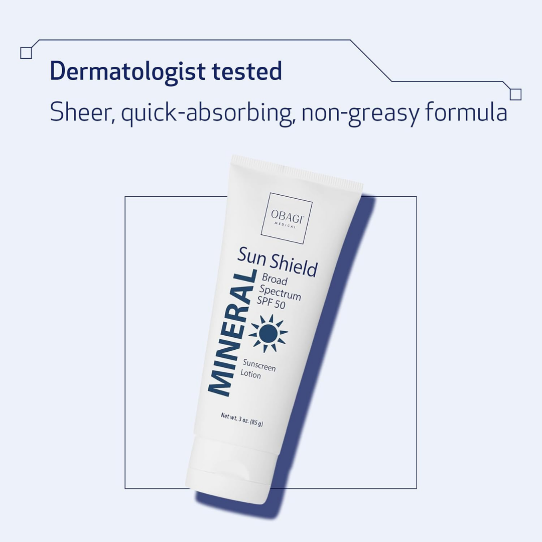 Obagi Medical Sun Shield Mineral Broad Spectrum SPF 50 Sunscreen Lotion, 3 oz / 85 g