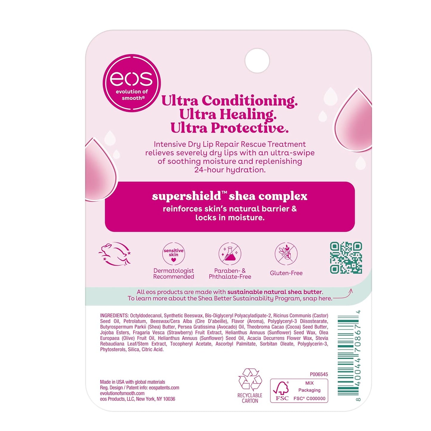 EOS Intensive Dry Lip Repair Rescue Treatment 2-Pack, 10ml / 0.35 fl. oz.