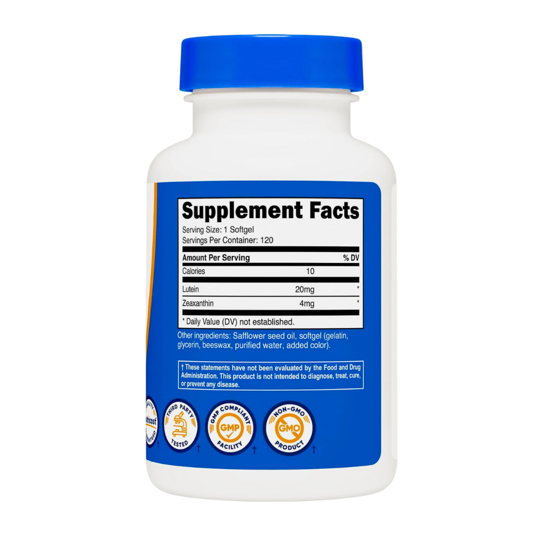 Nutricost Zeaxanthin with Lutein 20mg Supplement 120 Softgels