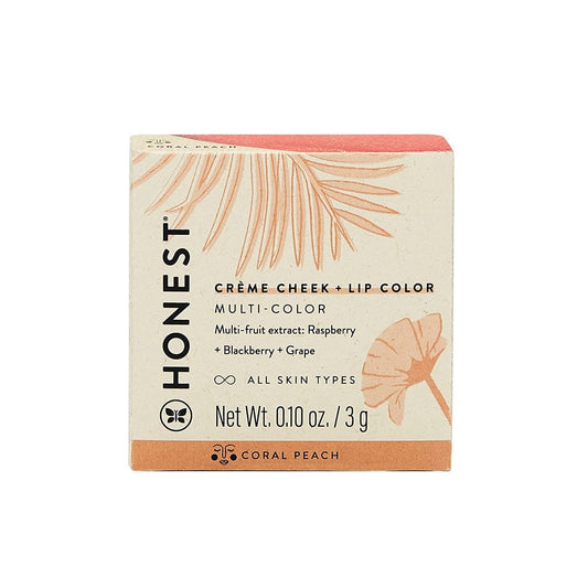 Honest Creme Cheek + Lip Multi-Color Coral Peach for All Skin Types 3 g