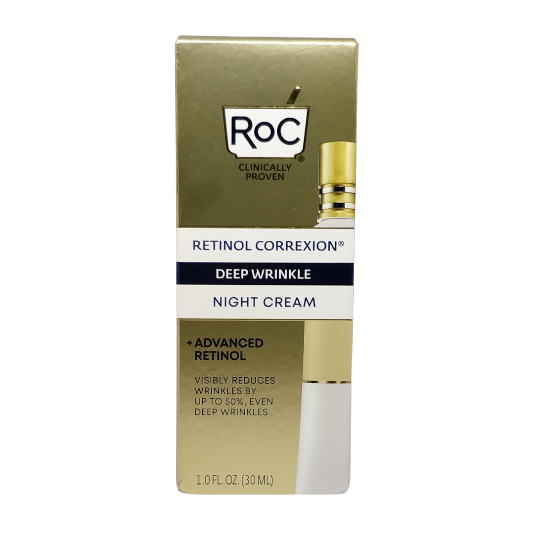 Roc Retinol Value Set Duo, Deep Wrinkle Night Face Cream, 1.0 fl.oz/30ml & Retinol Correxion Eye Cream, 0.5 fl.oz /15ml