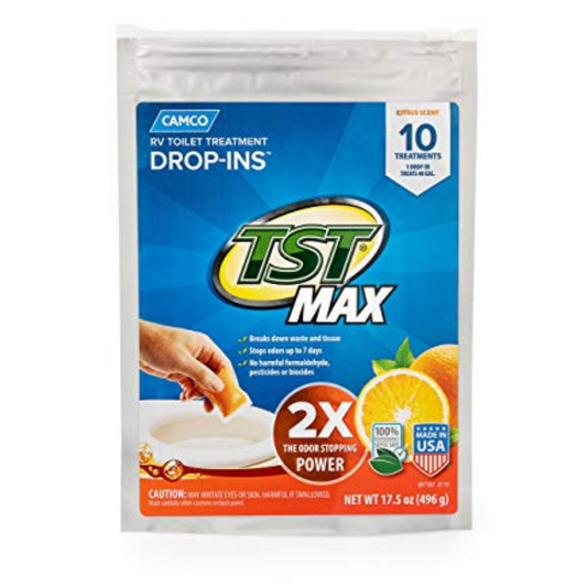 Camco RV Toilet Treatment TST Max Orange Scent 2x Oder Stopping Power 496g / 17.5oz