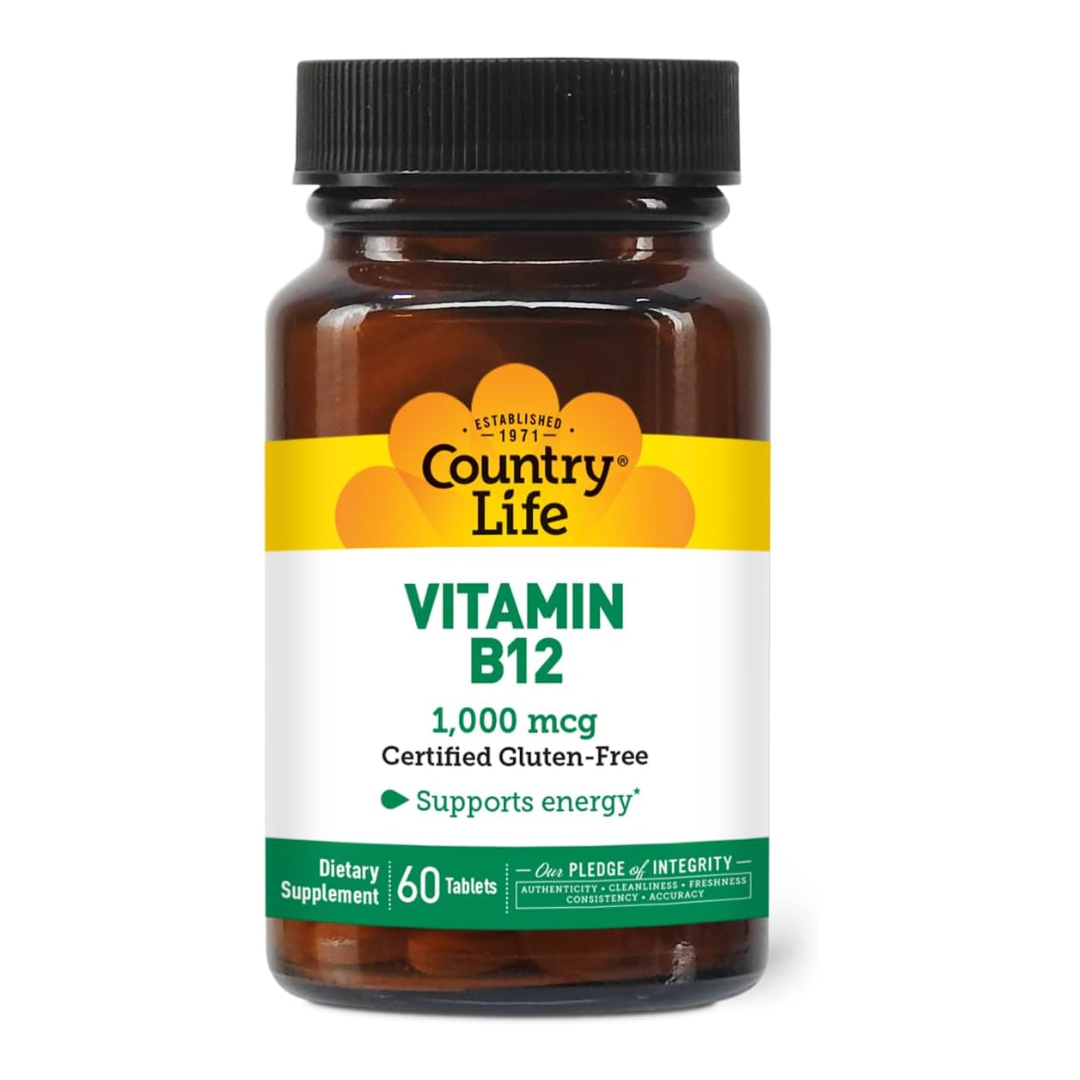 Country Life Vitamin B12 1000mcg 60 Tablets