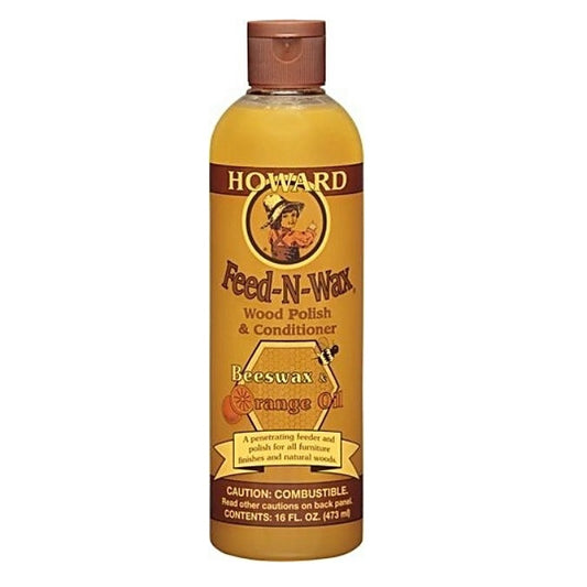 Howard Products Wood Polish & Conditioner, 16 oz, Orange Oil